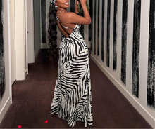 Load image into Gallery viewer, Exotic Glam🌹🦓 dress (matching scarf will be added)
